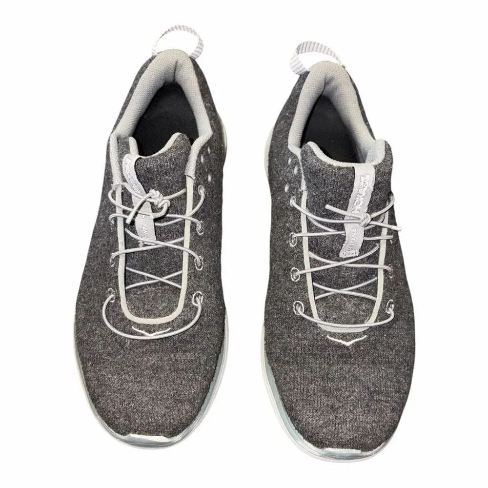 ✨HOKA ONE ONE - HUPANA FLOW WOOL DARK SHADOW SZ 9 SNEAKERS✨ - Picture 4 of 9